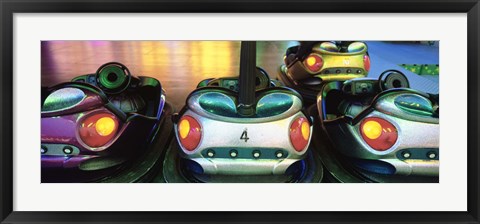 Framed Close-up of bumper cars, Amusement Park, Stuttgart, Germany Print