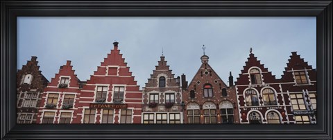 Framed Low angle view of buildings, Bruges, Belgium Print