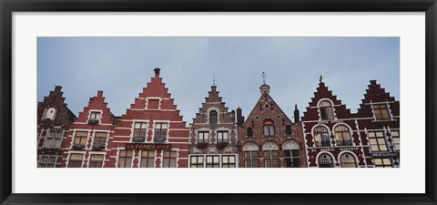 Framed Low angle view of buildings, Bruges, Belgium Print