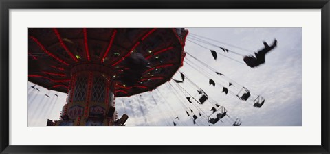 Framed Low angle view of a ferris wheel in an amusement park, Stuttgart, Germany Print