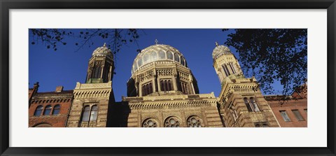 Framed Low Angle View Of Jewish Synagogue, Berlin, Germany Print