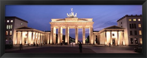 Framed Brandenburg Gate at dusk, Berlin, Germany Print