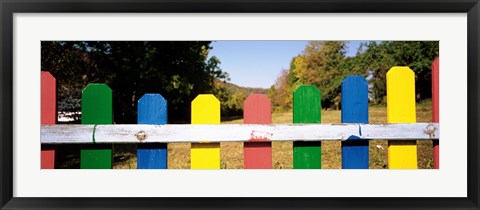 Framed Close-up of a fence, Berlin, Germany Print