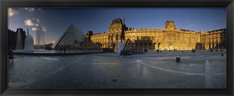 Framed Facade Of A Museum, Musee Du Louvre, Paris, France Print