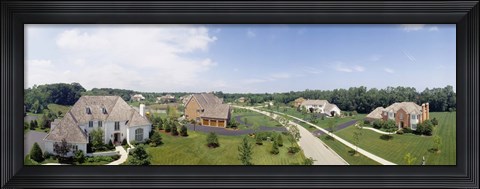 Framed High angle view of houses on a field Print