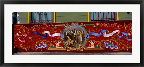 Framed Close-Up Of A Painting On A Window, La Boca, Buenos Aires, Argentina Print