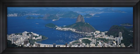 Framed Aerial View of Rio De Janeiro, Brazil Print