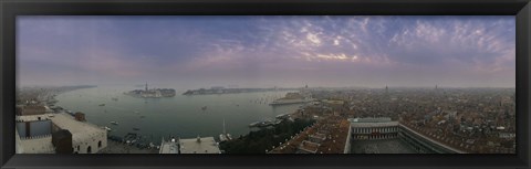 Framed Aerial view of a cityscape, Venice, Veneto, Italy Print