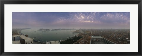 Framed Aerial view of a cityscape, Venice, Veneto, Italy Print