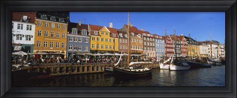 Framed Buildings On The Waterfront, Nyhavn, Copenhagen, Denmark Print