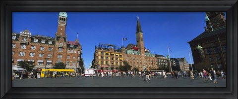Framed City Hall Square, Copenhagen, Denmark Print