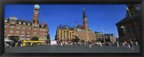 Framed City Hall Square, Copenhagen, Denmark Print