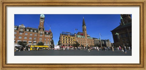 Framed City Hall Square, Copenhagen, Denmark Print