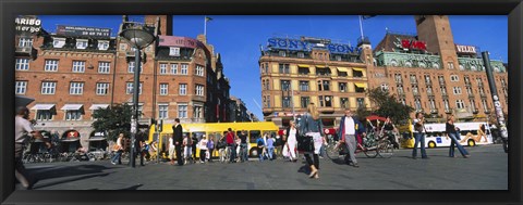 Framed Low Angle View Of Buildings In A City, City Hall Square, Copenhagen, Denmark Print