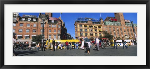 Framed Low Angle View Of Buildings In A City, City Hall Square, Copenhagen, Denmark Print