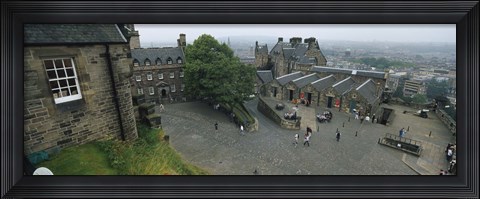 Framed High Angle View Of Tourists In A Castle, Edinburgh Castle, Edinburgh, Scotland, United Kingdom Print