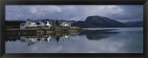 Framed Residential Structure On The Waterfront, Plockton, Highlands, Scotland, United Kingdom Print