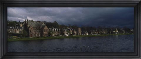 Framed Clouds Over Building On The Waterfront, Inverness, Highlands, Scotland, United Kingdom Print