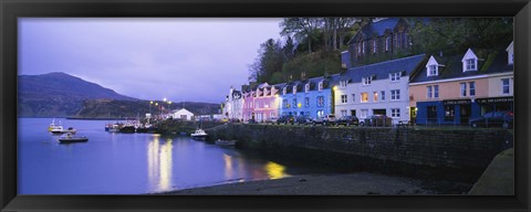 Framed Buildings On The Waterfront, Portree, Isle Of Skye, Scotland, United Kingdom Print