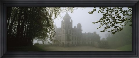 Framed Castle Covered With Fog, Dunrobin Castle, Highlands, Scotland, United Kingdom Print