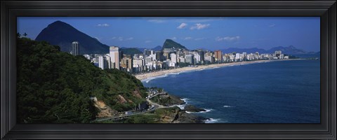 Framed Buildings On The Waterfront, Rio De Janeiro, Brazil Print