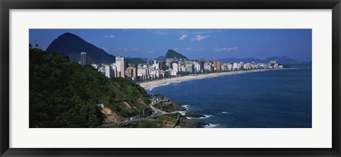 Framed Buildings On The Waterfront, Rio De Janeiro, Brazil Print