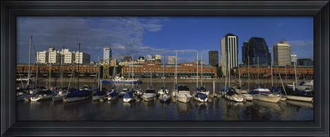 Framed Buildings On The Waterfront, Puerto Madero, Buenos Aires, Argentina Print