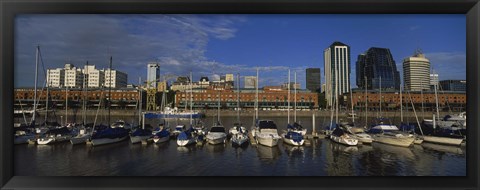 Framed Buildings On The Waterfront, Puerto Madero, Buenos Aires, Argentina Print