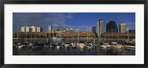 Framed Buildings On The Waterfront, Puerto Madero, Buenos Aires, Argentina Print