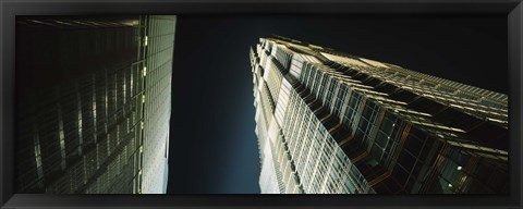 Framed Low Angle View Of A Tower, Jin Mao Tower, Pudong, Shanghai, China Print