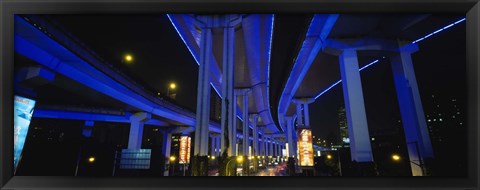 Framed Low Angle View Of An Overpasses, Shanghai, China Print