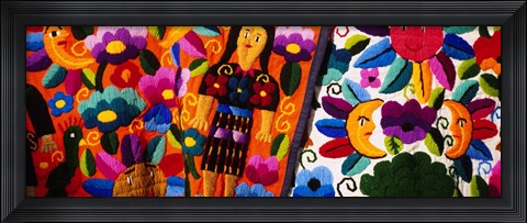 Framed Close-Up Of Textiles, Guatemala Print
