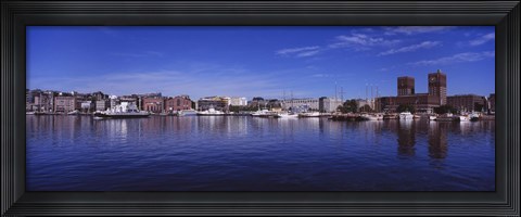 Framed Buildings On The Waterfront, Oslo, Norway Print