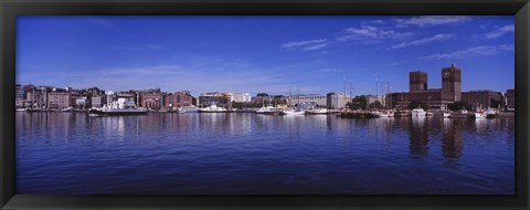 Framed Buildings On The Waterfront, Oslo, Norway Print
