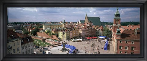Framed High angle view of a city, Warsaw, Poland Print