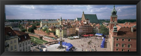 Framed High angle view of a city, Warsaw, Poland Print