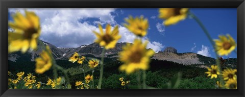 Framed Low Angle View Of Mountains, Montana, USA Print