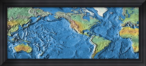 Framed World Map (horizontal) Print