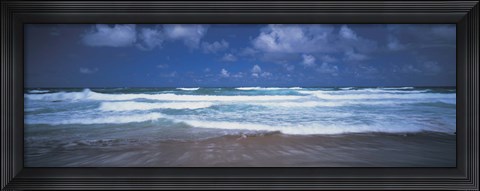 Framed Surf on the beach, Barbados, West Indies Print