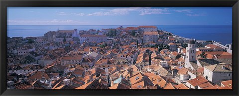 Framed High angle view of a city, Dubrovnik, Croatia Print