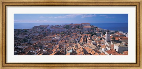 Framed High angle view of a city, Dubrovnik, Croatia Print