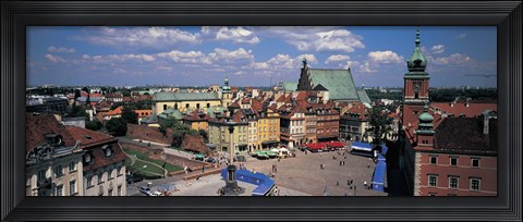 Framed High angle view of a market square, Warsaw, Silesia, Poland Print