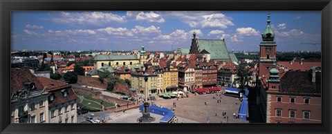 Framed High angle view of a market square, Warsaw, Silesia, Poland Print