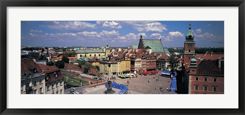 Framed High angle view of a market square, Warsaw, Silesia, Poland Print