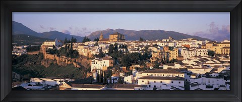 Framed High angle view of a town, Ronda, Andalucia, Spain Print