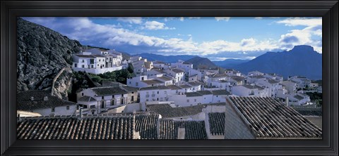 Framed High angle view of buildings in a town, Velez Blanco, Andalucia, Spain Print