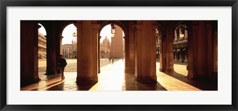 Framed Tourists in a building, Venice, Italy Print