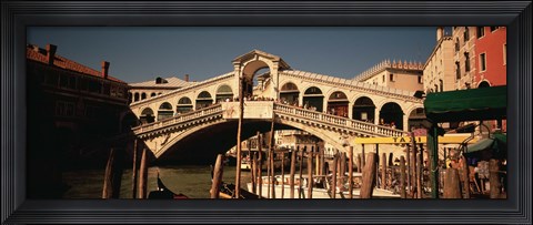 Framed Bridge over a canal, Venice, Italy Print