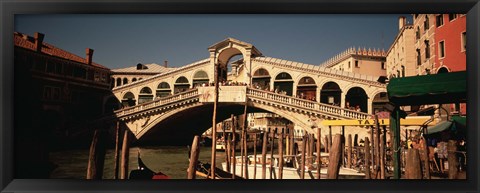 Framed Bridge over a canal, Venice, Italy Print