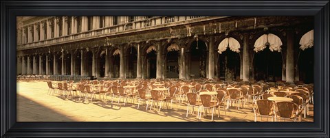 Framed Chairs Outside A Building, Venice, Italy Print